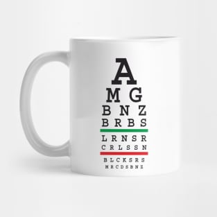 Snellen automotive eye test for Merc (original color) Mug